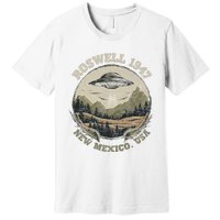 Roswell 1947 Abduction New Mexico Ufo Vintage Alien Hunter Premium T-Shirt