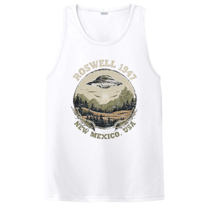 Roswell 1947 Abduction New Mexico Ufo Vintage Alien Hunter PosiCharge Competitor Tank