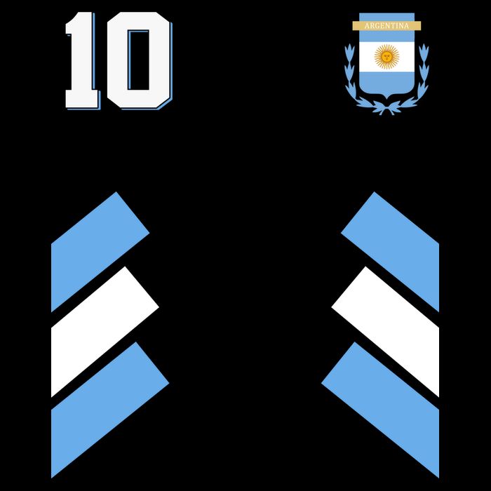 Retro 10 Argentina Jersey Argentinian Soccer Flag Stripe Pom Pom Beanie