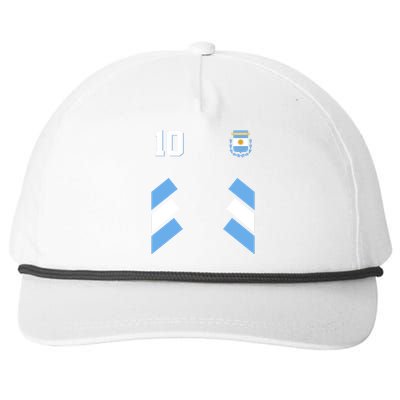 Retro 10 Argentina Jersey Argentinian Soccer Flag Snapback Five-Panel Rope Hat