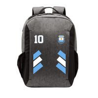 Retro 10 Argentina Jersey Argentinian Soccer Flag Vector Backpack