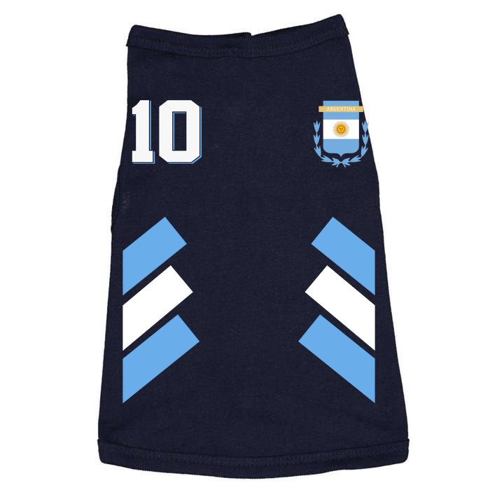 Retro 10 Argentina Jersey Argentinian Soccer Flag Doggie Tank