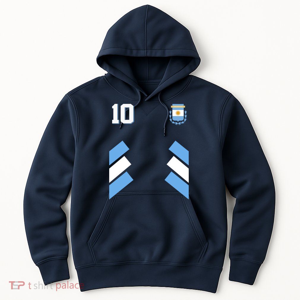 Retro 10 Argentina Jersey Argentinian Soccer Flag Hoodie