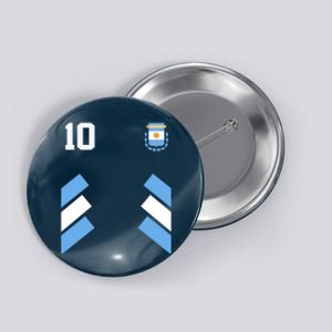 Retro 10 Argentina Jersey Argentinian Soccer Flag Button