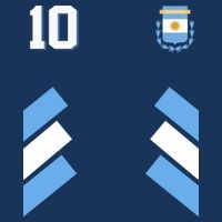 Retro 10 Argentina Jersey Argentinian Soccer Flag 7-Panel Snapback Hat