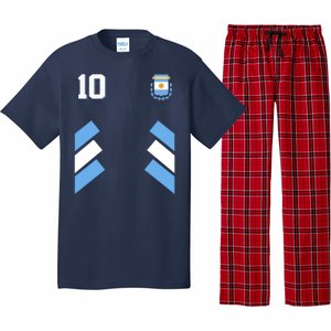 Retro 10 Argentina Jersey Argentinian Soccer Flag Pajama Set