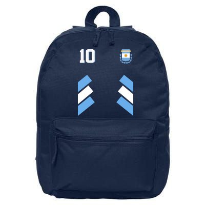 Retro 10 Argentina Jersey Argentinian Soccer Flag 16 in Basic Backpack