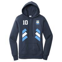 Retro 10 Argentina Jersey Argentinian Soccer Flag Women's Pullover Hoodie