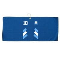 Retro 10 Argentina Jersey Argentinian Soccer Flag Large Microfiber Waffle Golf Towel