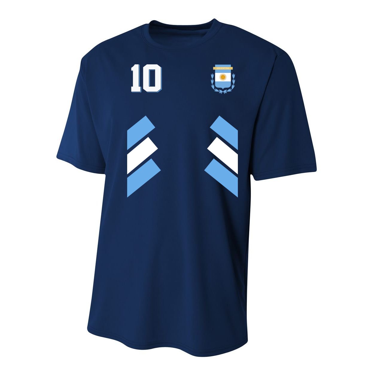 Retro 10 Argentina Jersey Argentinian Soccer Flag Youth Performance Sprint T-Shirt