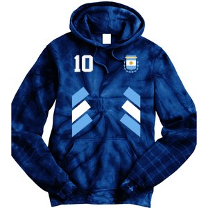 Retro 10 Argentina Jersey Argentinian Soccer Flag Tie Dye Hoodie