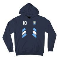 Retro 10 Argentina Jersey Argentinian Soccer Flag Tall Hoodie