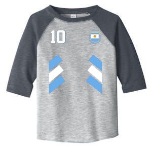 Retro 10 Argentina Jersey Argentinian Soccer Flag Toddler Fine Jersey T-Shirt