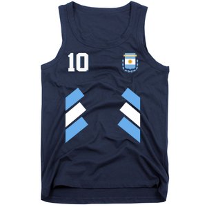 Retro 10 Argentina Jersey Argentinian Soccer Flag Tank Top