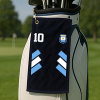Retro 10 Argentina Jersey Argentinian Soccer Flag Golf Towel