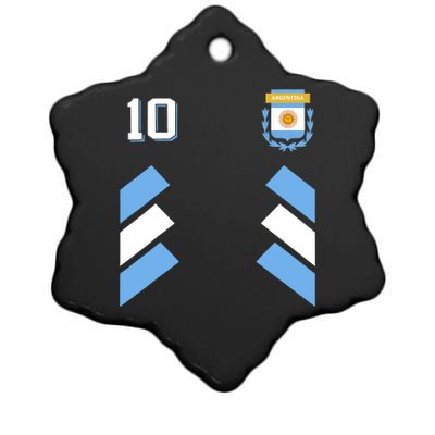 Retro 10 Argentina Football Argentinian Soccer Argentina Flag Ceramic Star Ornament