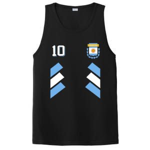 Retro 10 Argentina Football Argentinian Soccer Argentina Flag PosiCharge Competitor Tank