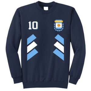 Retro 10 Argentina Football Argentinian Soccer Argentina Flag Sweatshirt