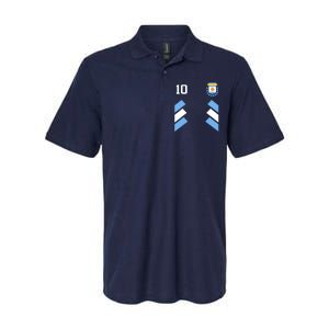 Retro 10 Argentina Football Argentinian Soccer Argentina Flag Softstyle Adult Sport Polo