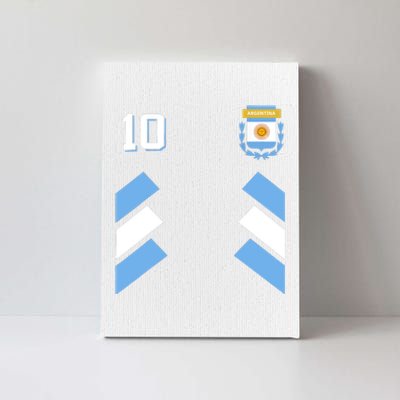 Retro 10 Argentina Football Argentinian Soccer Argentina Flag Canvas