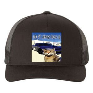 Rule 1 Always Boss Up Funny Cat Oddly Specific Dank Meme Yupoong Adult 5-Panel Trucker Hat