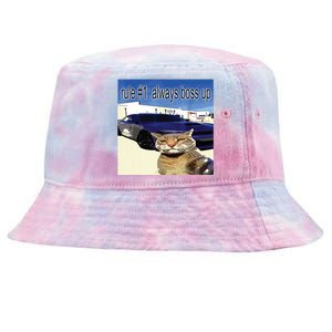 Rule 1 Always Boss Up Funny Cat Oddly Specific Dank Meme Tie-Dyed Bucket Hat