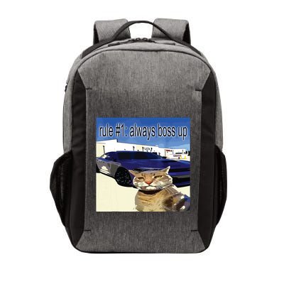 Rule 1 Always Boss Up Funny Cat Oddly Specific Dank Meme Vector Backpack