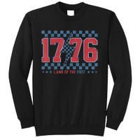 Retro 1776 America 4th Of July Usa Flag Fourth Of July Sweatshirt