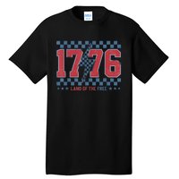 Retro 1776 America 4th Of July Usa Flag Fourth Of July Tall T-Shirt