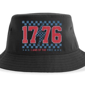 Retro 1776 America 4th Of July Usa Flag Fourth Of July Sustainable Bucket Hat