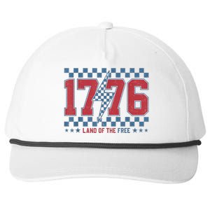 Retro 1776 America 4th Of July Usa Flag Fourth Of July Snapback Five-Panel Rope Hat