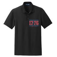 Retro 1776 America 4th Of July Usa Flag Fourth Of July Dry Zone Grid Polo