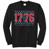 Retro 1776 America 4th Of July Usa Flag Fourth Of July Tall Sweatshirt