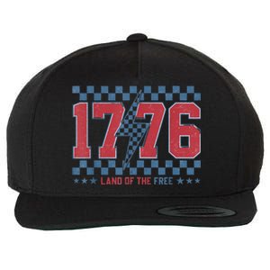 Retro 1776 America 4th Of July Usa Flag Fourth Of July Wool Snapback Cap