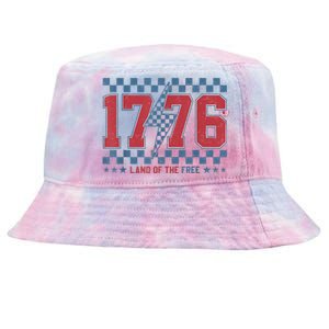 Retro 1776 America 4th Of July Usa Flag Fourth Of July Tie-Dyed Bucket Hat