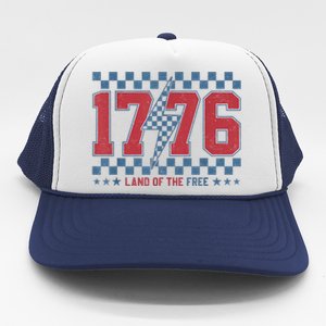 Retro 1776 America 4th Of July Usa Flag Fourth Of July Trucker Hat