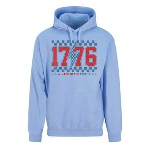 Retro 1776 America 4th Of July Usa Flag Fourth Of July Unisex Surf Hoodie