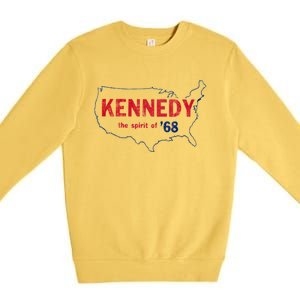 Retro 1968 Bobby Kennedy Gift Rfk Robert Kennedy Gift Premium Crewneck Sweatshirt