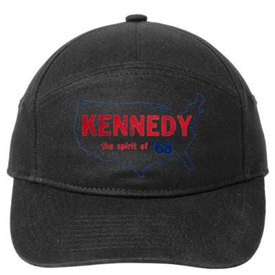 Retro 1968 Bobby Kennedy Gift Rfk Robert Kennedy Gift 7-Panel Snapback Hat