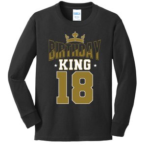 Royal 18th Birthday Celebration King's Party Theme Kids Long Sleeve Shirt