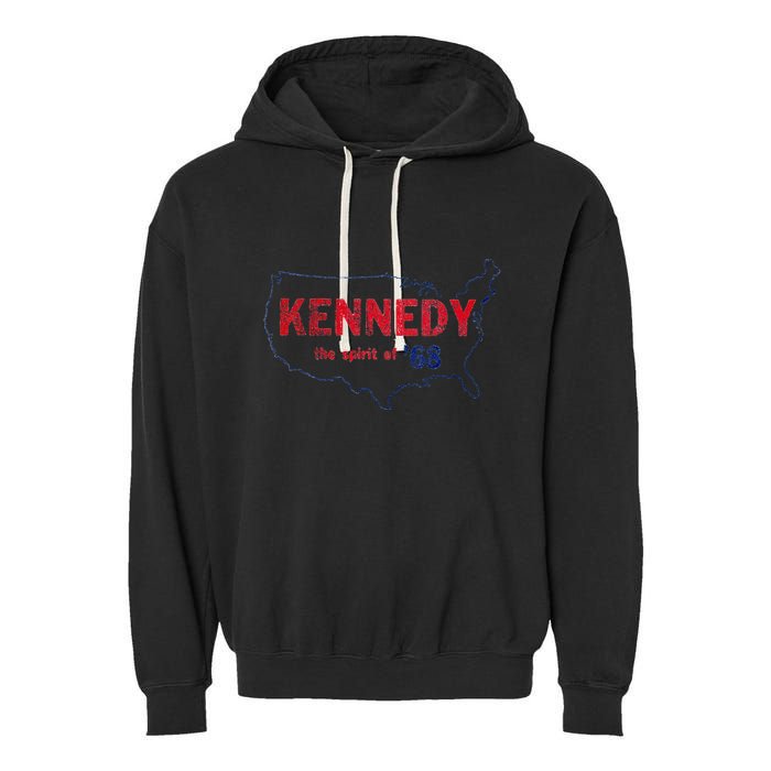 Retro 1968 Bobby Kennedy Rfk Robert Kennedy Garment-Dyed Fleece Hoodie