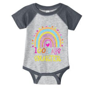 rainbow 100th Day of School Teacher smarter Infant Baby Jersey Bodysuit