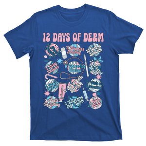 Retro 12 Days Of Dermatology Christmas Derm Nurse Holiday Gift T-Shirt