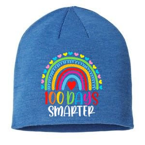 Rainbow 100 Days Of School 100 Days Smarter Gift Sustainable Beanie