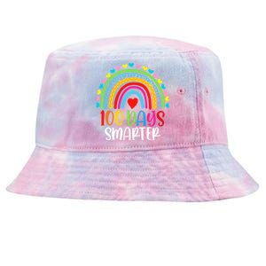 Rainbow 100 Days Of School 100 Days Smarter Gift Tie-Dyed Bucket Hat