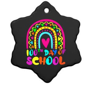 Rainbow 100 Days Of School 100th Day Of School Gift Ceramic Star Ornament