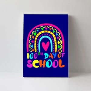 Rainbow 100 Days Of School 100th Day Of School Gift Canvas