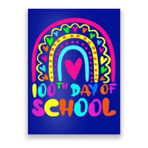 Rainbow 100 Days Of School 100th Day Of School Gift Poster