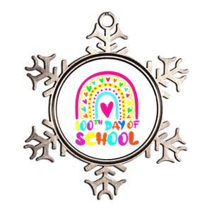 Rainbow 100 Days Of School 100th Day Of School Gift Metallic Star Ornament