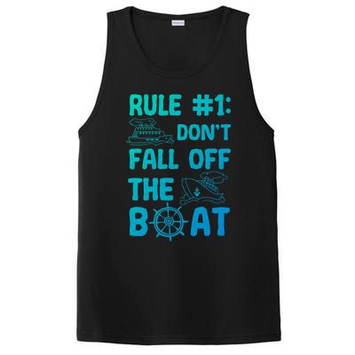 Rule #1 Dont Fall Off The Boat Cruise Cruising Christmas Gift PosiCharge Competitor Tank